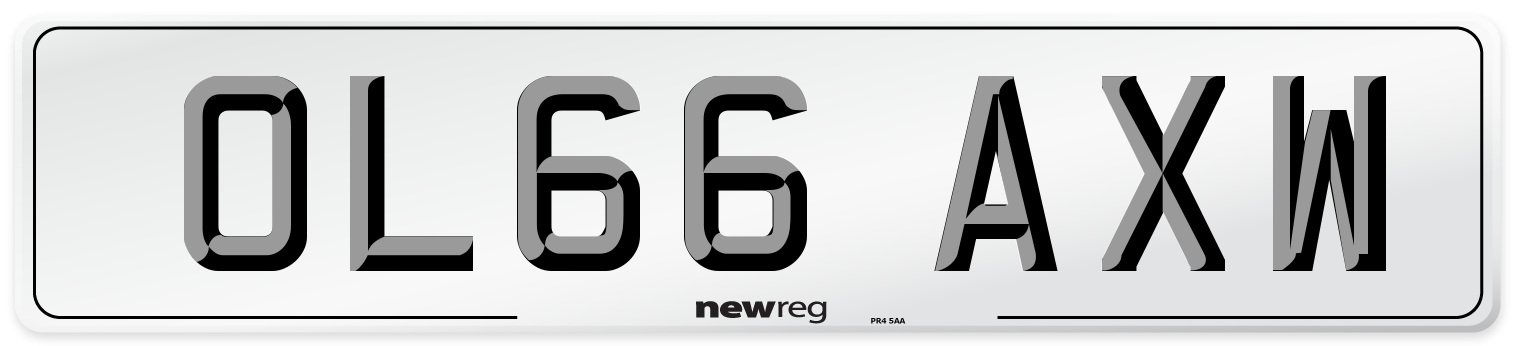 OL66 AXW Number Plate from New Reg
